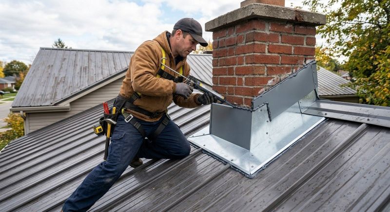 Metal Roof Flashing Repair in Ocean View, DE
