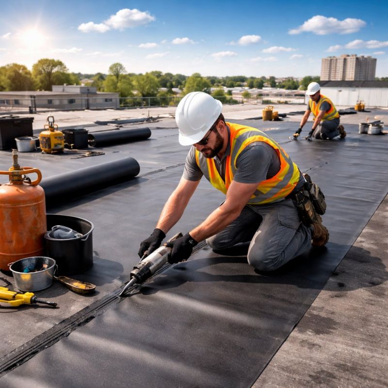 Rubber Roof Installation in Ocean View, DE