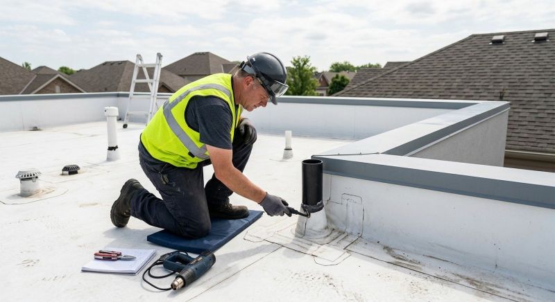 Single Ply Roof Inspection in Ocean View, DE